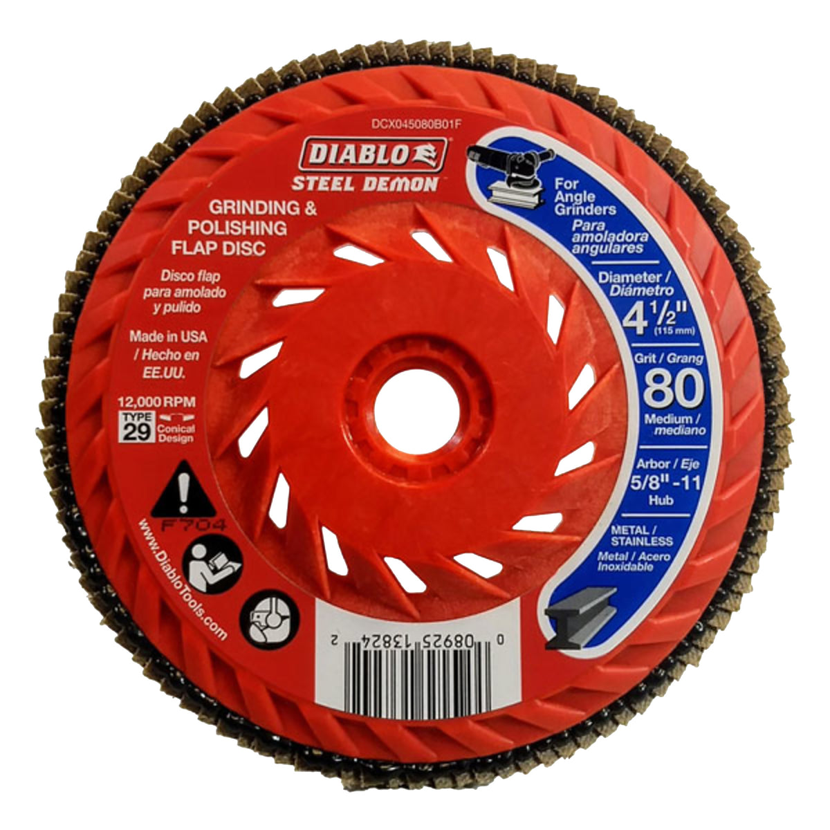 Diablo DCX045080B01F | 119055525 | Flap Disc Integrated Hub 80G