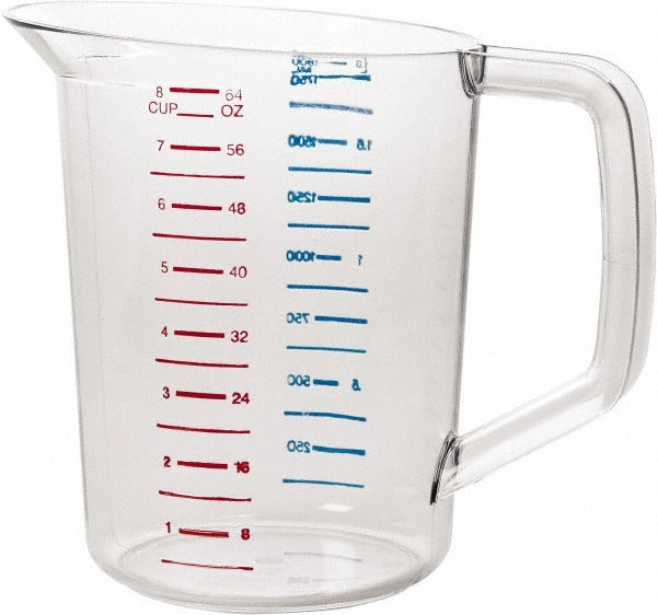 RUBBERMAID Rubbermaid FG321700CLR 2 Qt Polycarbonate Measuring Cup