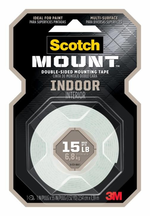 3M 3M 214H Scotch-Mount indoor double-sided mounting tape 1 in x 55 in B10014380