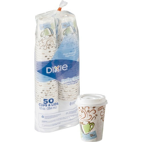 DIXIE Dixie Foods DXE5342COMBO6 12oz Hot Cup Lid Combo 50pk