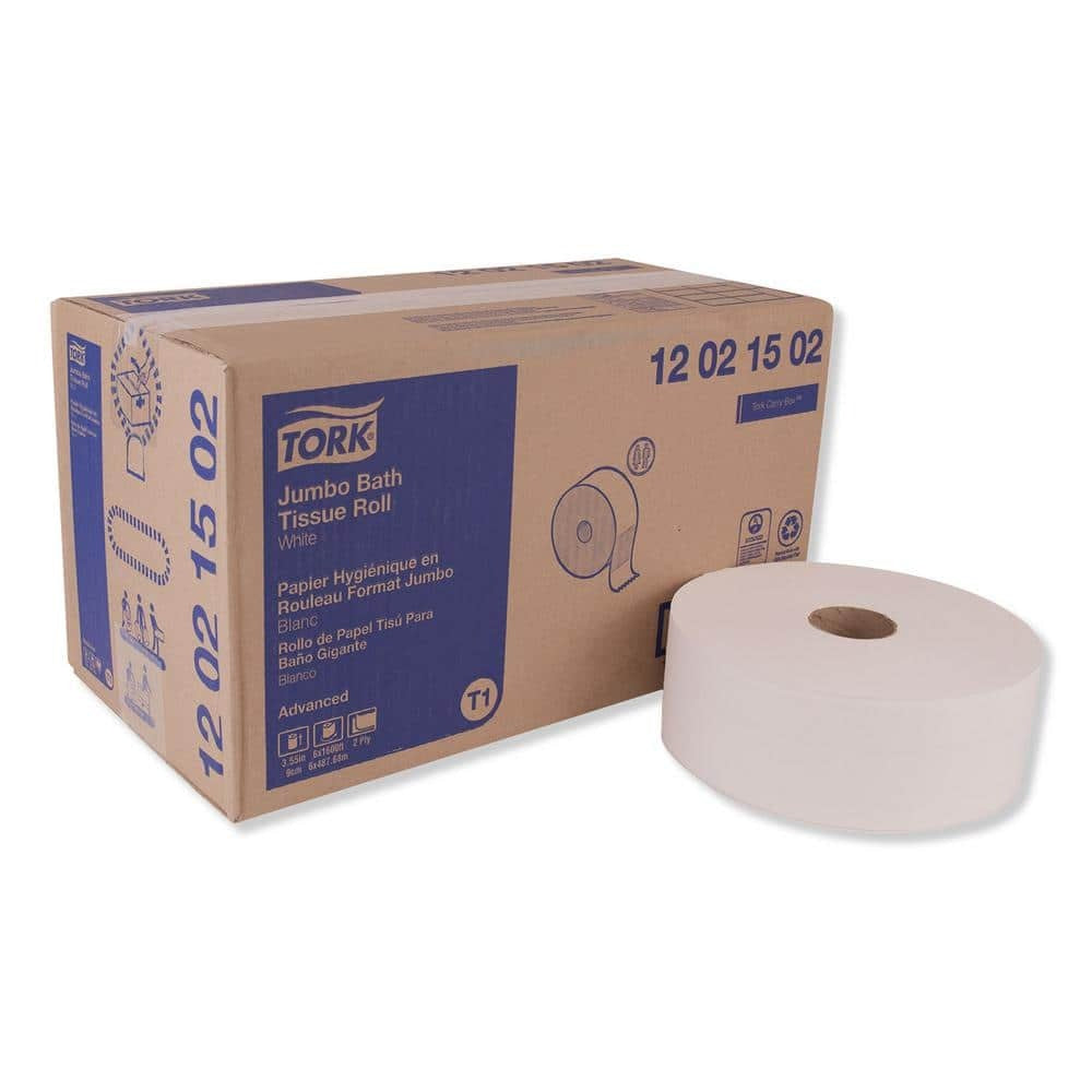TORK Tork TRK12021502 Advanced Jumbo Bath Tissue 1600 ft 6 per Carton SCA 12021502