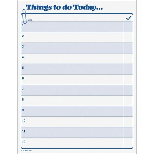TOPS Tops TOP2170 Daily Task Pad 100 Sheets
