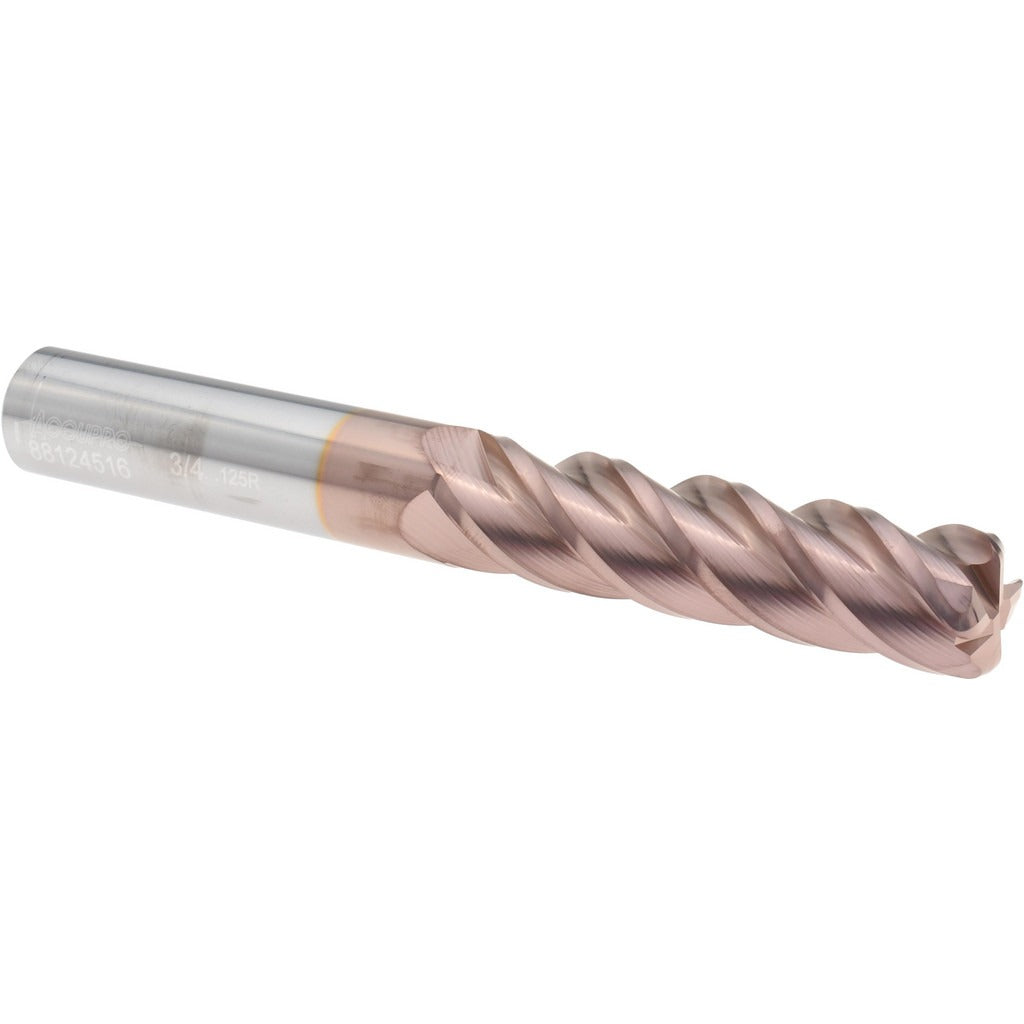 ACCUPRO Accupro 12183374 Corner Radius End Mill 3/4 in 4 Flute Ticn