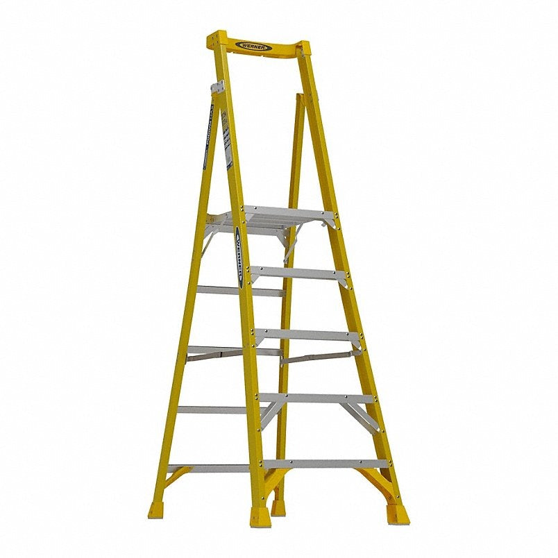WERNER Werner pd7305 Fiberglass Podium Stepladder 5 Ft 375 Lb