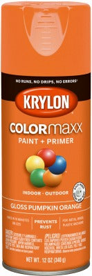 KRYLON Krylon K05532007 Pumpkin Orange Gloss Spray Paint 12 Oz