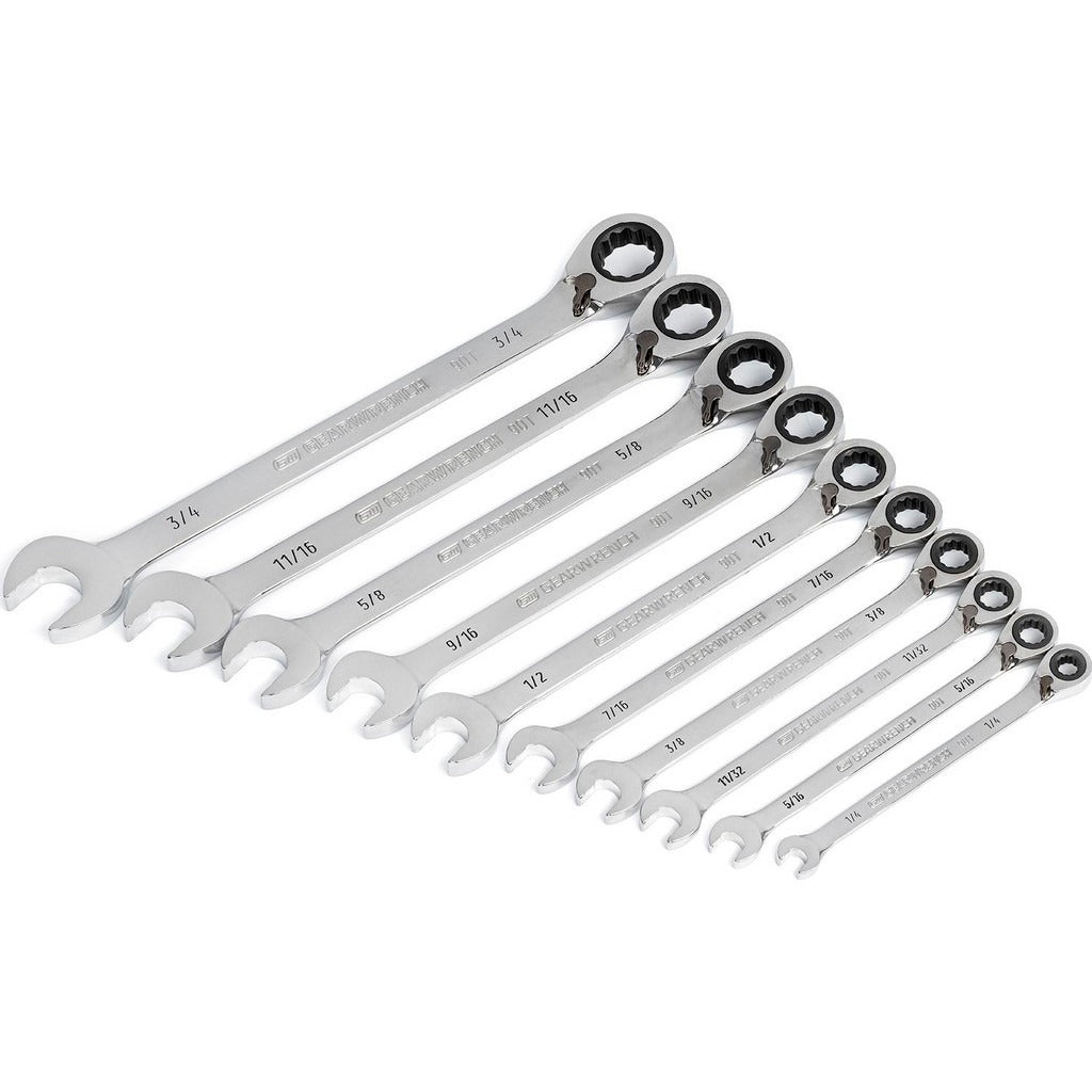 GEARWRENCH Gearwrench 86658 10-pc Ratcheting Wrench Set Inch