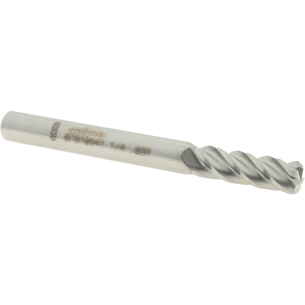 ACCUPRO Accupro 12182457 Corner Radius End Mill 1/4 in 4 Flute