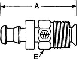 EATON Eaton 10008B-B08 Barbed Hose Swivel Connector 3/4-18 Npt