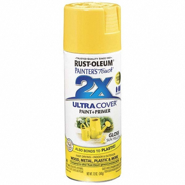 RUST-OLEUM Rust-oleum 334046 Enamel Spray Paint Sun Yellow Gloss 12 Oz