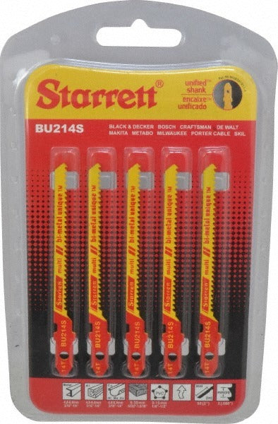 STARRETT Starrett 68725 Jigsaw Blade Bi-metal 14 Tpi U-shank 5 Pack
