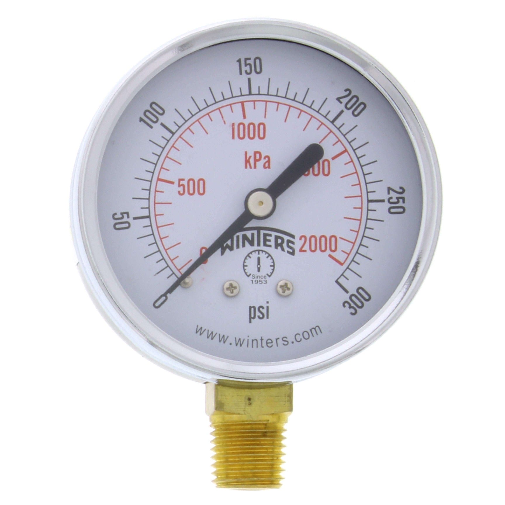 WINTERS INSTRUMENTS Winters Instruments PEM217 Dual Scale Economy Pressure Gauge 0-300 PSI (2-1/2 inches Dial)