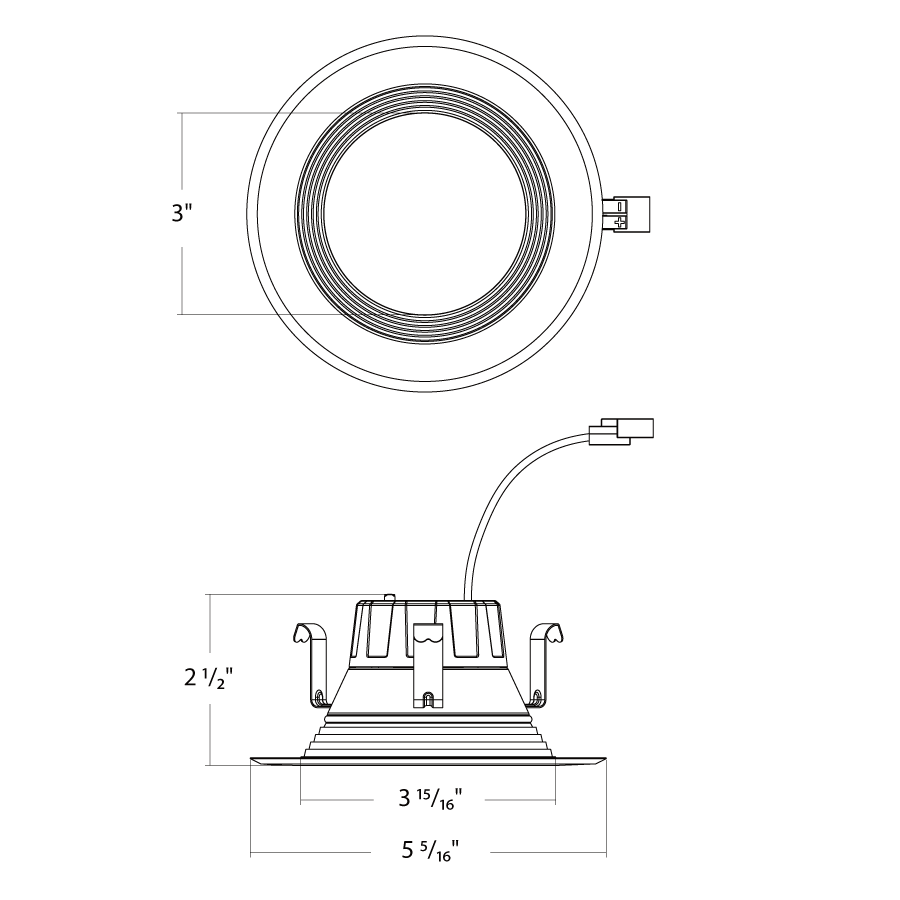 RAB LIGHTING Rab Lighting R4R89FA120WB Recessed Downlight 8W (4 inch)