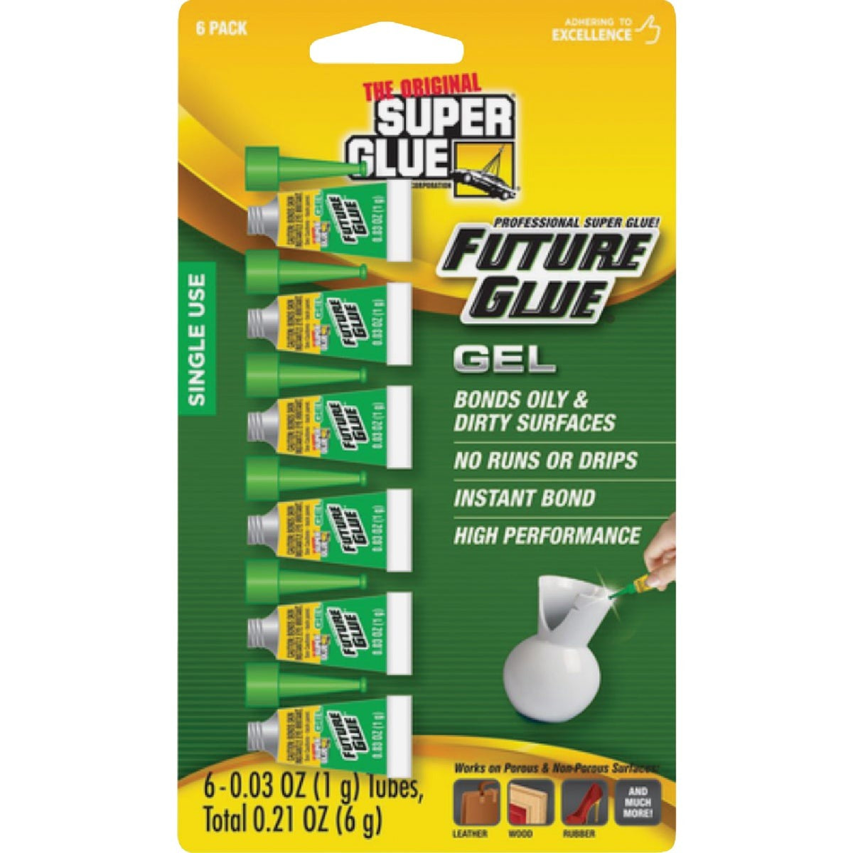 THE ORIGINAL SUPER GLUE Future Glue 11710005 Super Glue Gel 6 Pack