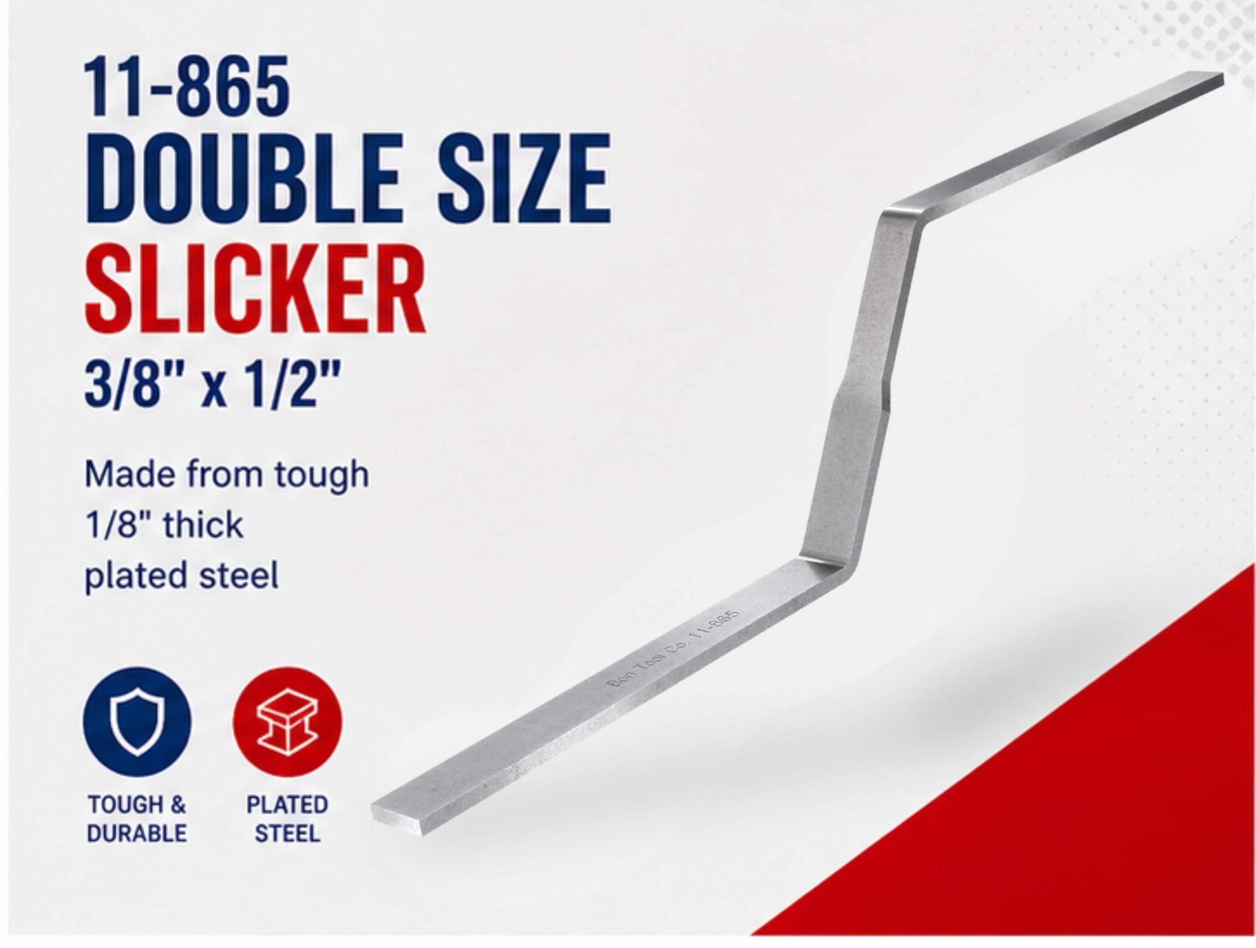 BON TOOL Bon Tool 11-865 Double Slicker Joint Tool 3/8 X 1/2 Inch