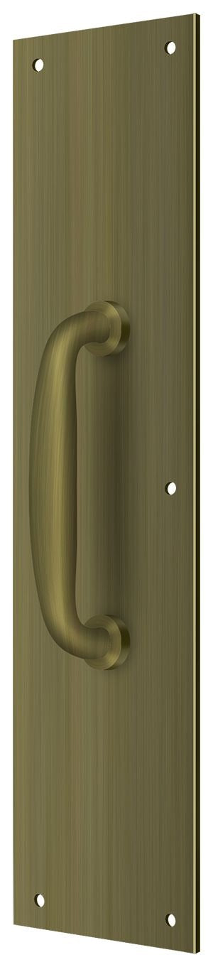 DELTANA Deltana PPH55U5 Push Plate with Handle Antique Brass