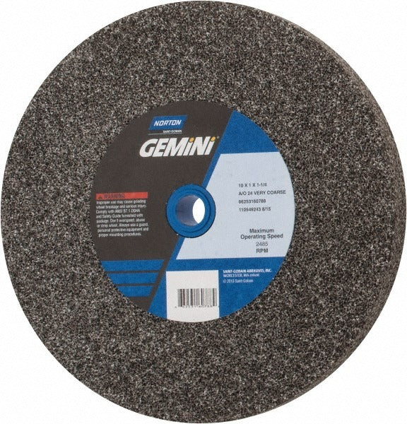 NORTON Norton 66253160788 Bench Pedestal Grinding Wheel 10in 24 Grit