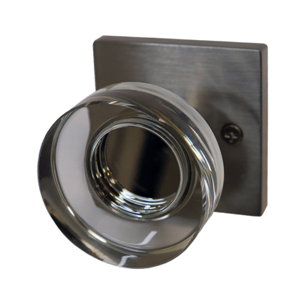 EMTEK Emtek 5110MDCUS15 Modern Disc Glass Passage Knob Satin Nickel