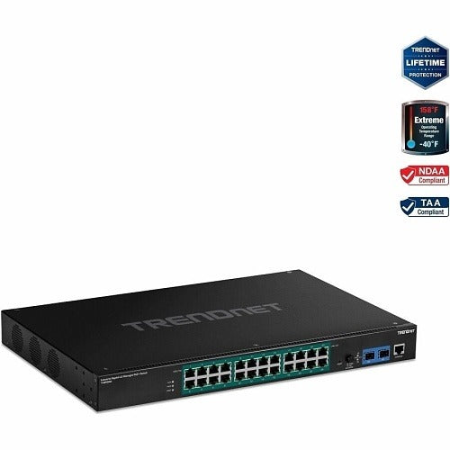 TRENDNET Trendnet TI-RP262I 24-port Gigabit Poe+ L2 Hardened Switch