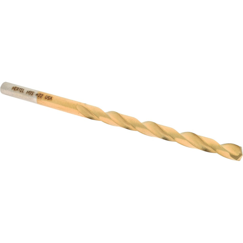 HERTEL Hertel 66694217 No. 22 Jobber Drill Bit 135 Deg Tin Hss