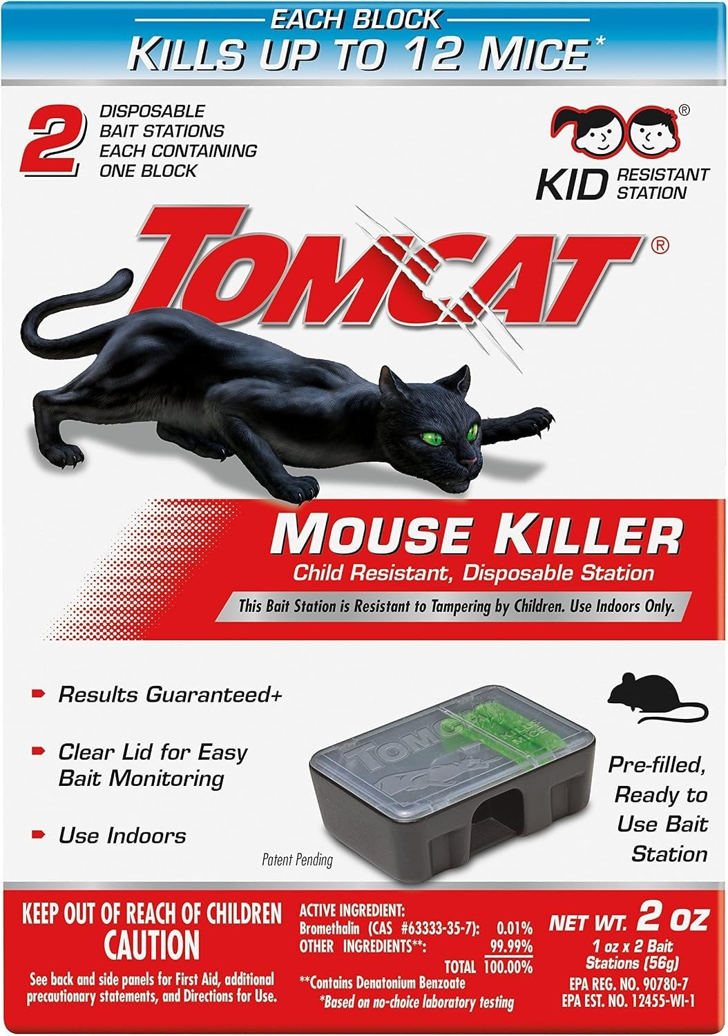 TOMCAT Tomcat 0371510 Mouse Killer II Disposable Mouse Bait Station (2-Pack)