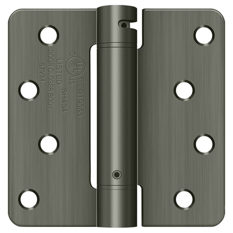 DELTANA Deltana DSH4R415A 4x4 Radius Spring Hinge Antique Nickel