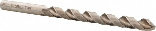 HERTEL Hertel 42147 Cobalt Jobber Drill Bit 1/4 Inch 135 Deg
