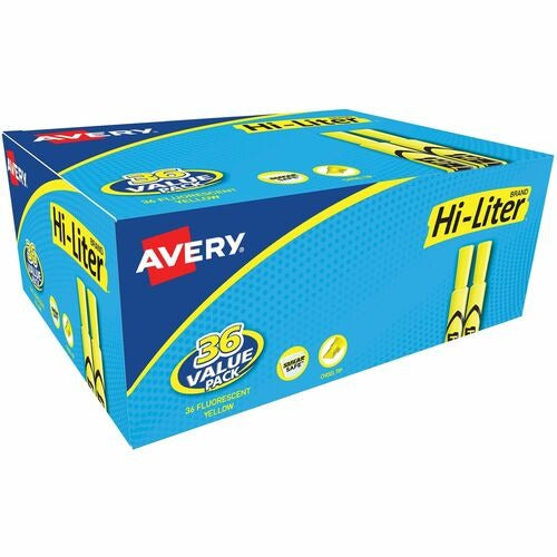 AVERY Avery AVE98208 Yellow Desk Highlighters Chisel Tip 36pk
