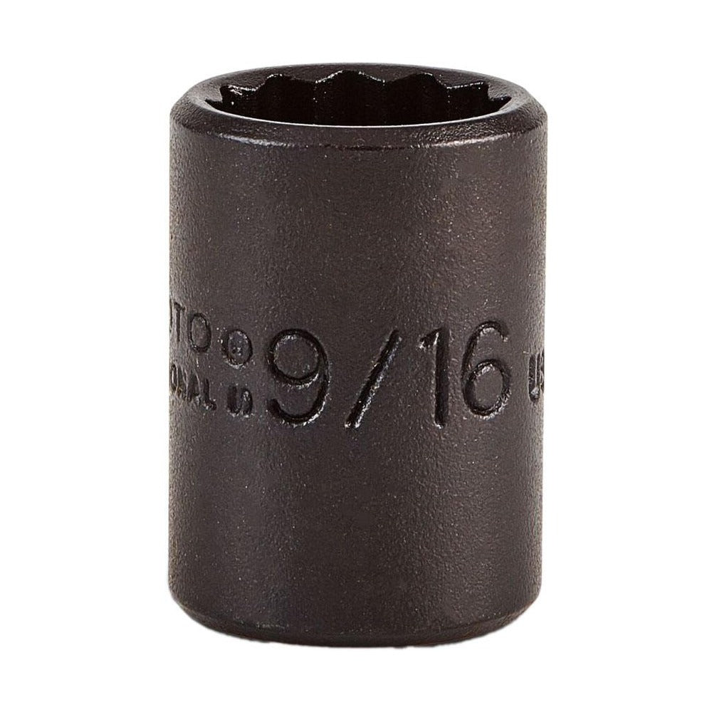 PROTO Proto J5218B 9/16 Inch 12-point 3/8 Drive Hand Socket