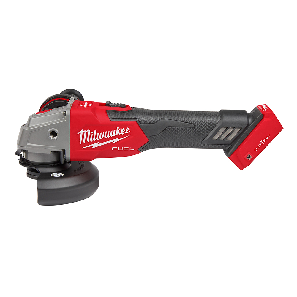 Milwaukee 2883-20 M18 FUEL 4-1/2 / 5 Braking Grinder w/ ONE-KEY Slide Switch, Lock-On