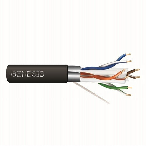 SOUTHWIRE Genesis Cable 51931108 Cat6a Riser 23AWG 4-pair Cmr 1000ft Black