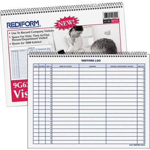 REDIFORM Rediform RED9G620 Visitors Log Book 1000 Entries