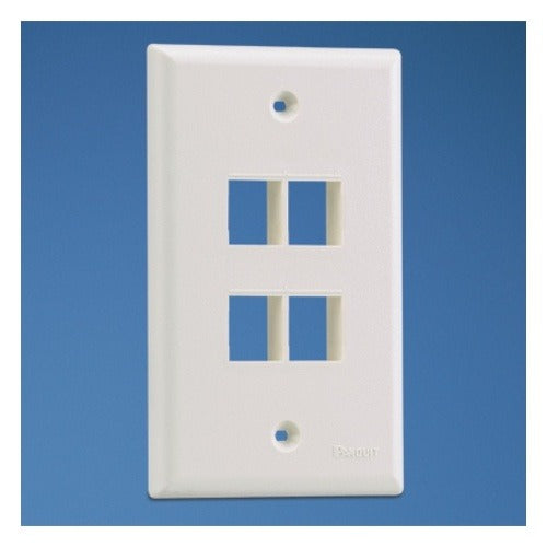PANDUIT Panduit NK4FNBL 4-port Faceplate Black