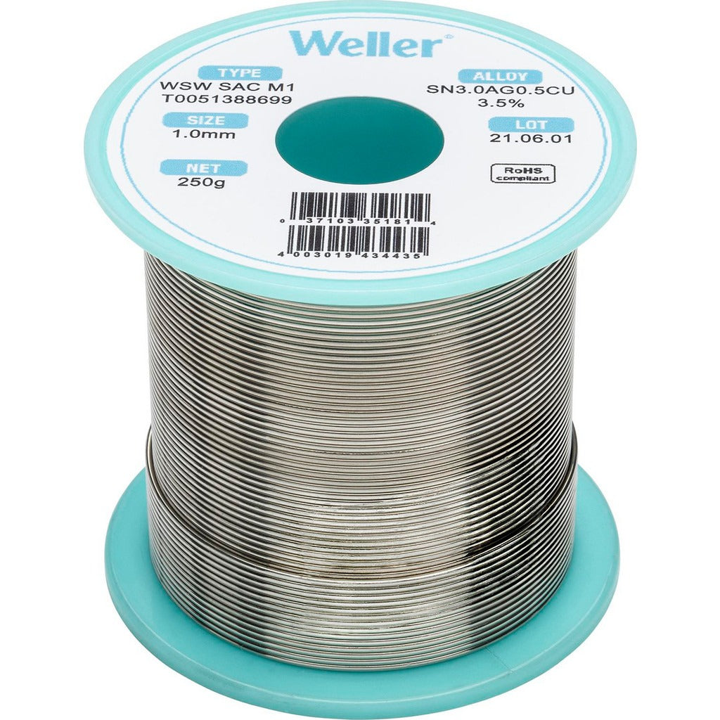 WELLER Weller T0051388699 Lead Free Solder Spool 250 G