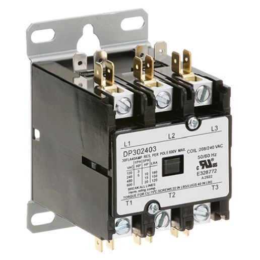 CONTACTOR (3 POLE,30 AMP,240V)