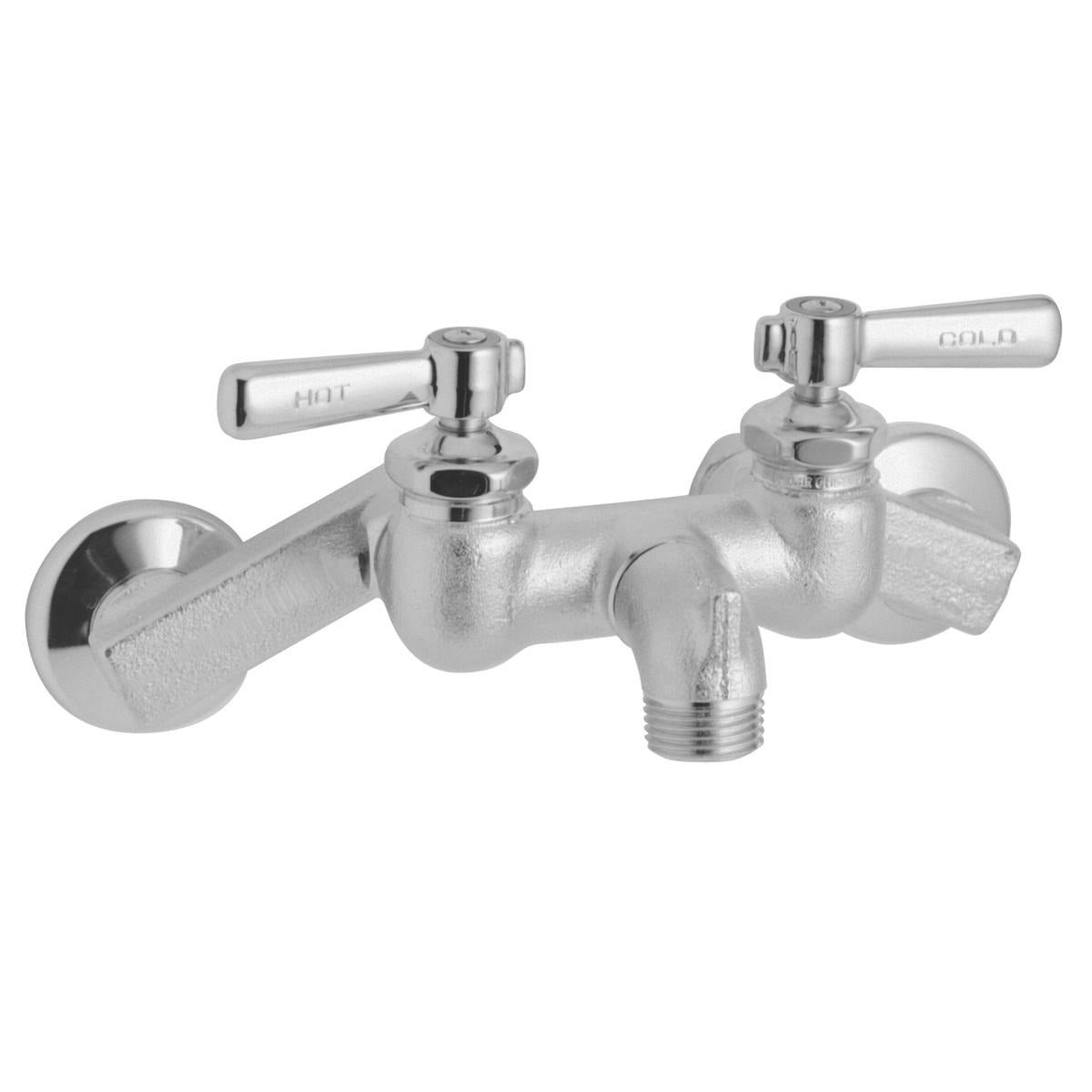 BSC PREFERRED Bsc Preferred LK400 Wall Mount Faucet Dual Lever Chrome
