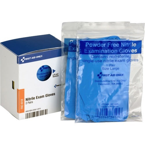 FIRST AID ONLY First Aid Only FAOFAE6018 Nitrile Gloves Box of 2