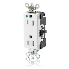 Leviton 16262-SGW Decora Plus Duplex Receptacle 15 Amp 125 Volt