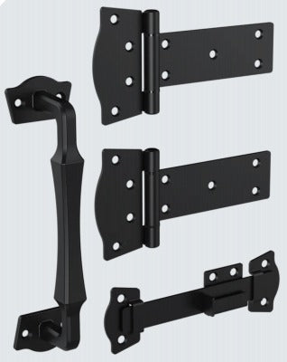 NATIONAL HARDWARE National Mfg N166-031 Rustic Modern Gate Kit Black