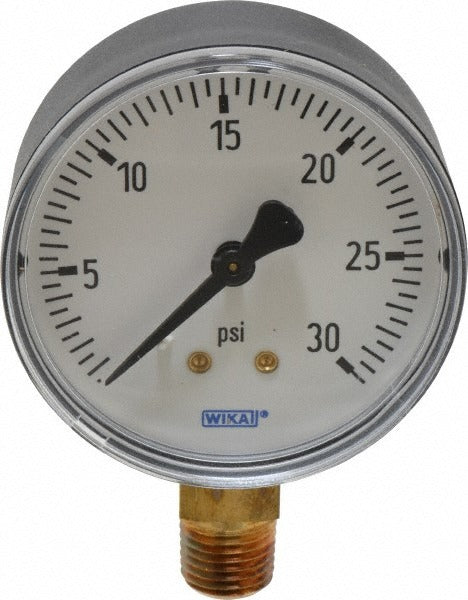 WIKA Wika 4253116 Pressure Gauge 0-30 Psi 2.5 in Dial Lower Npt