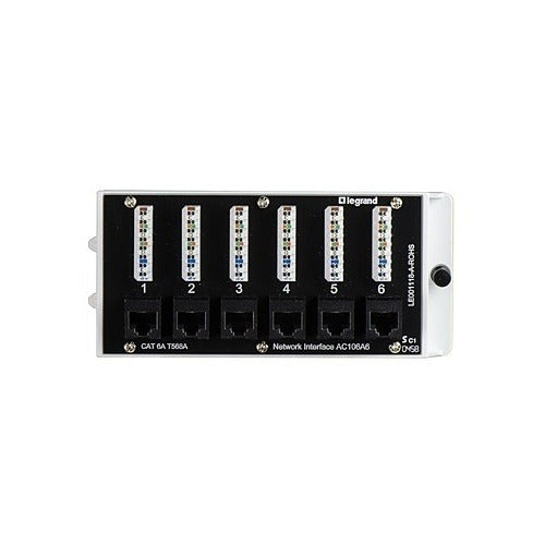 ON-Q On Q Legrand AC106A6 Cat6a 6-port Network Module