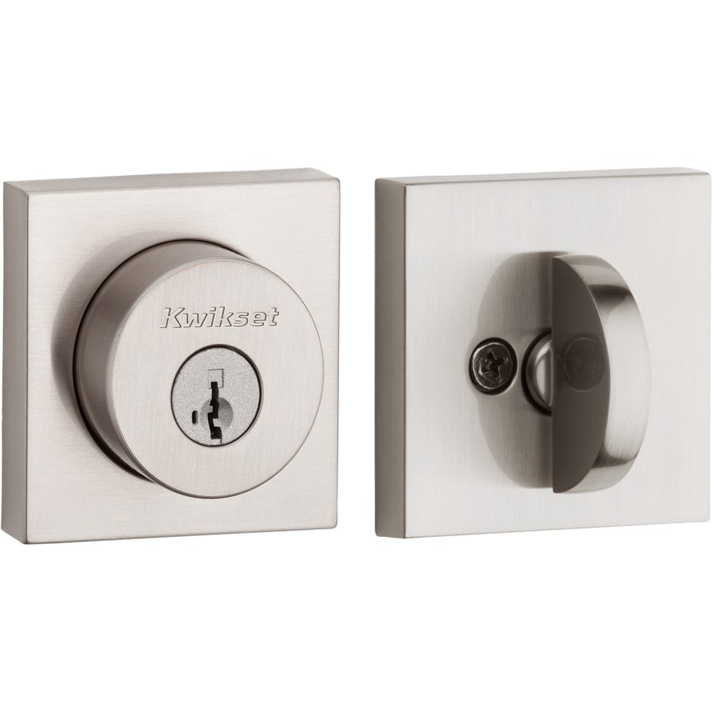 KWIKSET Kwikset 158SQT-15S.STRKP Halifax Deadbolt Smartkey Satin Nickel
