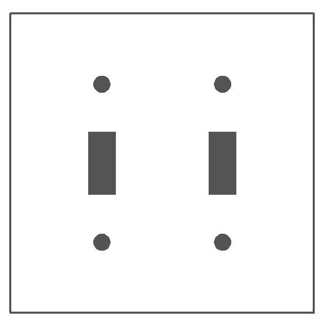 MULBERRY METAL PRODUCTS Mulberry 86072 Standard wallplate (2-gang 4.562 x 4.5 in)