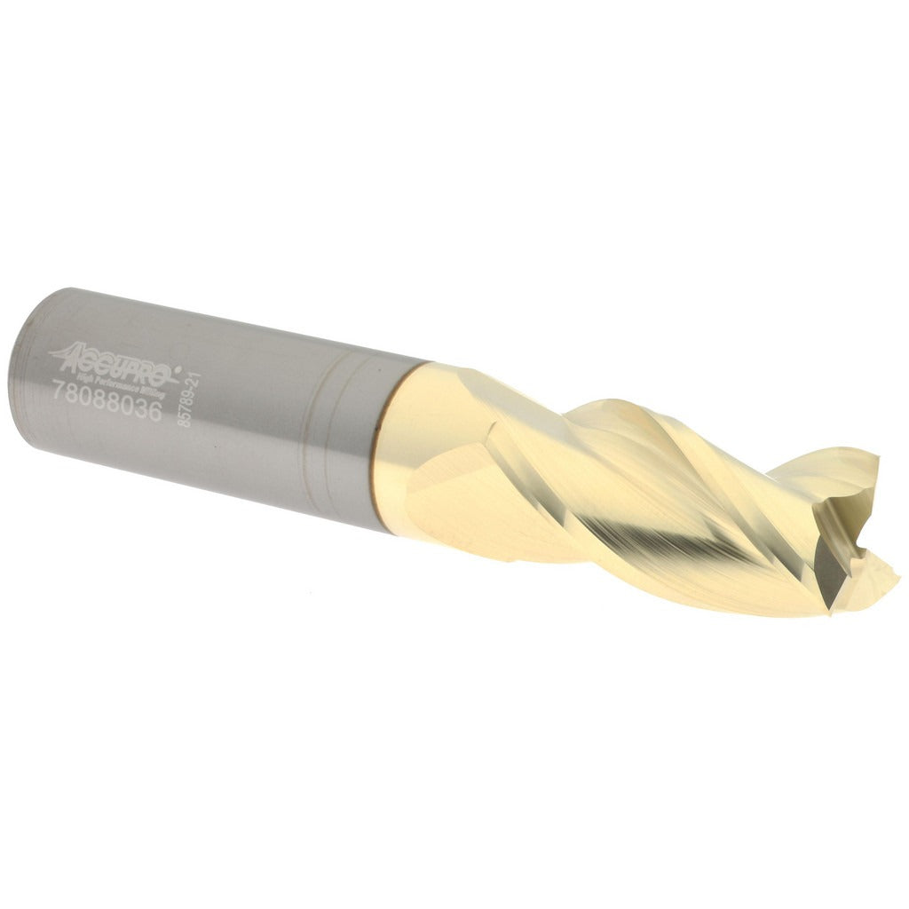 ACCUPRO Accupro 314987 Square End Mill 3/4 in 3 Flute Carbide Zrn