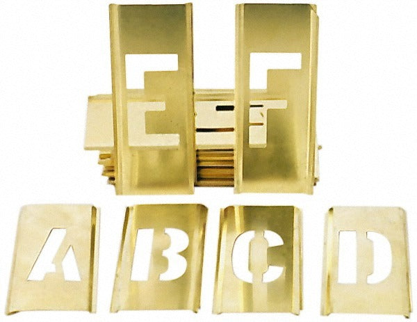 ABILITYONE Abilityone 7520002987044 Brass Stencil Set 45 Piece 2 Inch