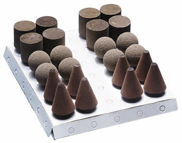 GRIER ABRASIVES Grier Abrasives KT-RUB-1/4-24PC Abrasive Wheel Set 24pc