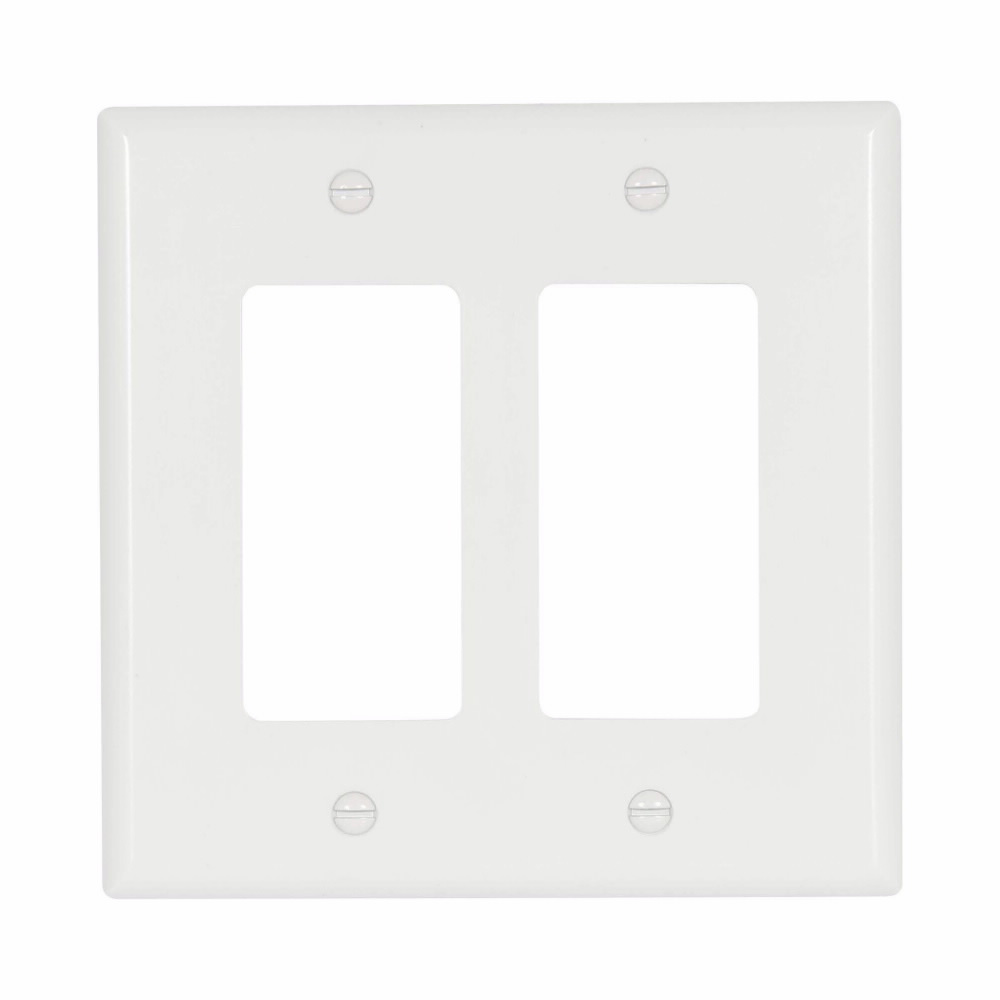 Crouse-Hinds 2052W-BOX Eaton Wiring Devices 2-Gang Thermoset Decorator Wall Plate