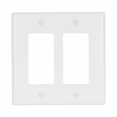 Crouse-Hinds 2052W-BOX Eaton Wiring Devices 2-Gang Thermoset Decorator Wall Plate