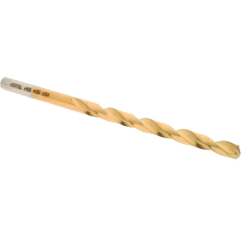 HERTEL Hertel 66694191 Jobber Drill Bit Wire 20 Hss Tin