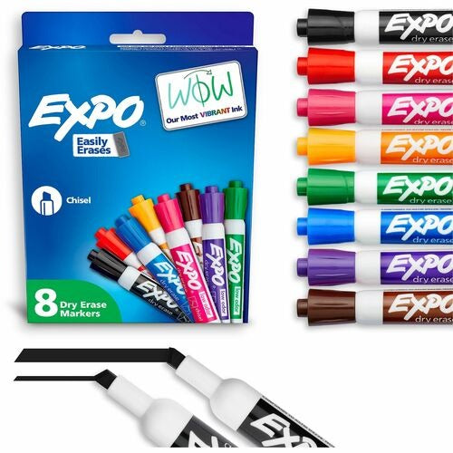SHARPIE Newell Brands SAN80078A Dry-erase Markers Chisel Tip Set 8