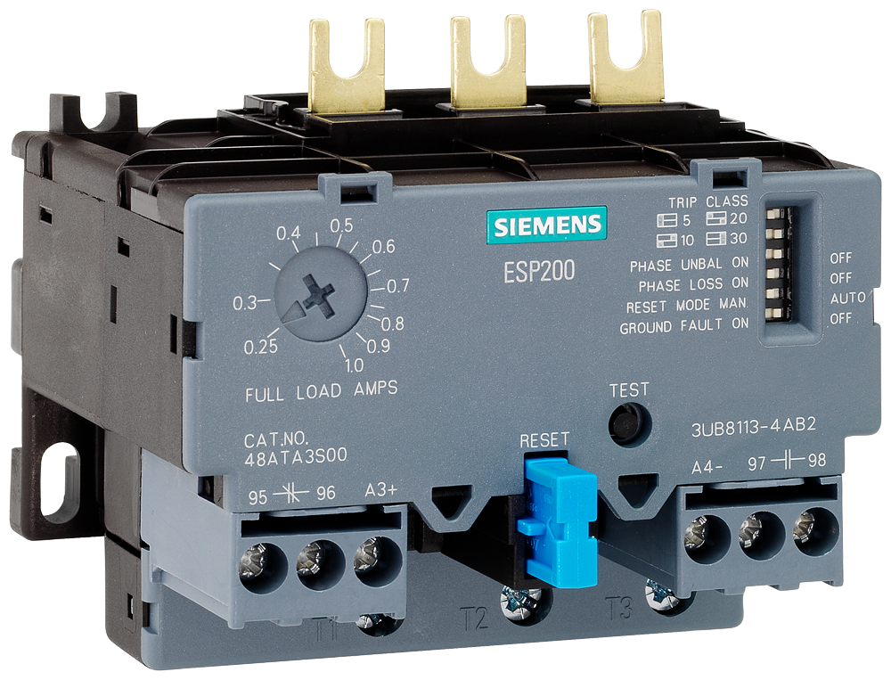 Siemens 3UB81134AB2 Overload Relay 0.25 to 1 Amp Size A